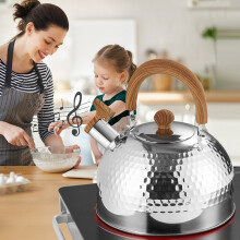 3L Whistle Teapot Large Capacity Vintage Kettle Suitable for Kitchen, Gas Stove, Induction Cooker A