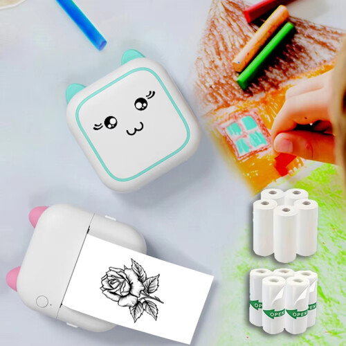 Mini Printer Thermal Adhesive Labels Sticker Bluetooth Pocket Label Notes for Home and Office 2