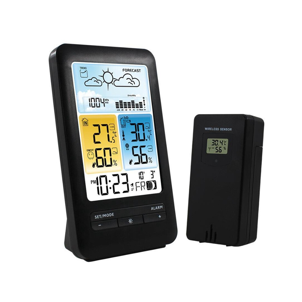 Wireless Digital Display Weather Station Thermometer, Temperature And Humidity Alarm Clock, Forecast Sensor 4851161958534