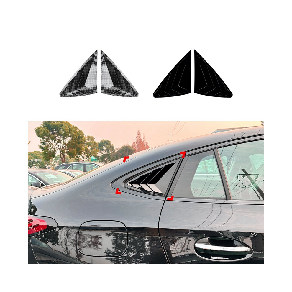 Car Rear Triangular Window Louvers Shutters Blinds Cover Trim For Glc Coupe C254 2024+ Carbon Fiber 4851161959104