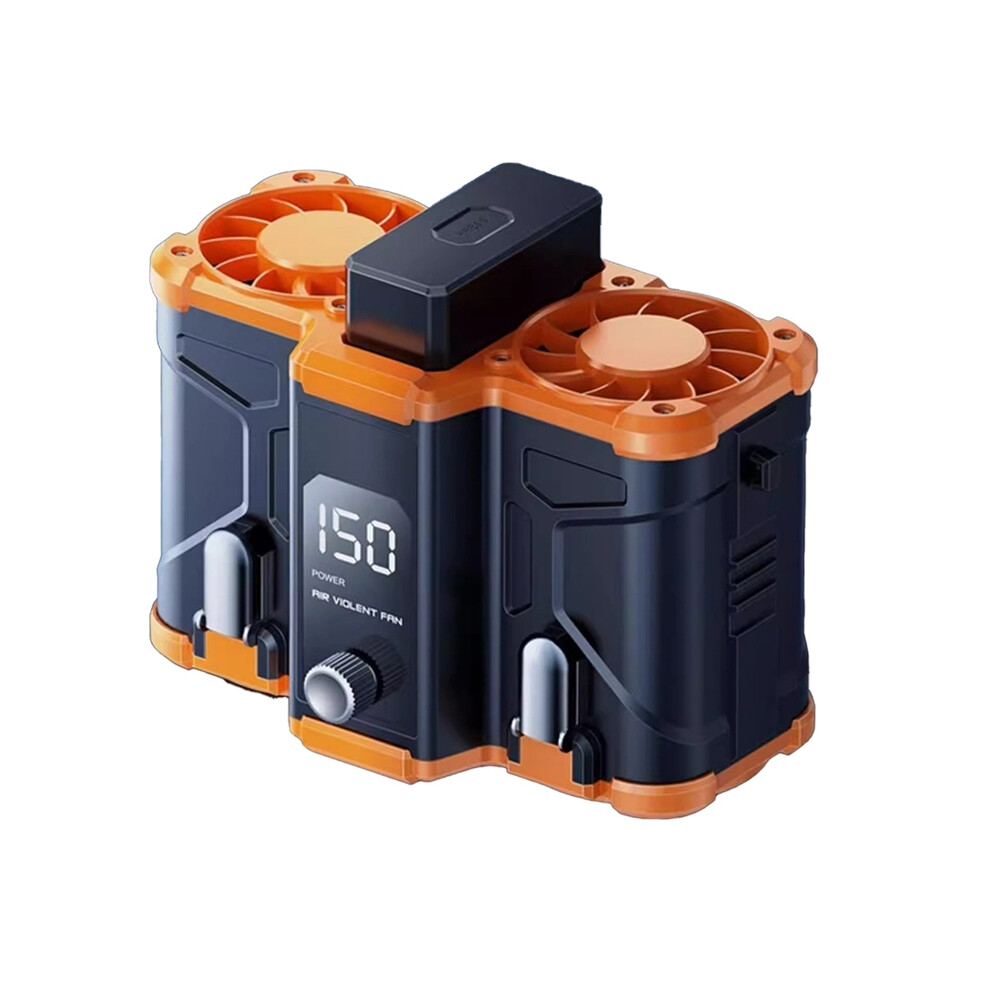 10000mAh Waist Mounted Fan with Dual Air Vents, Detachable Battery, Portable Clip on High-Temperature Operation-image-OPC-PGDRWVB-NEW