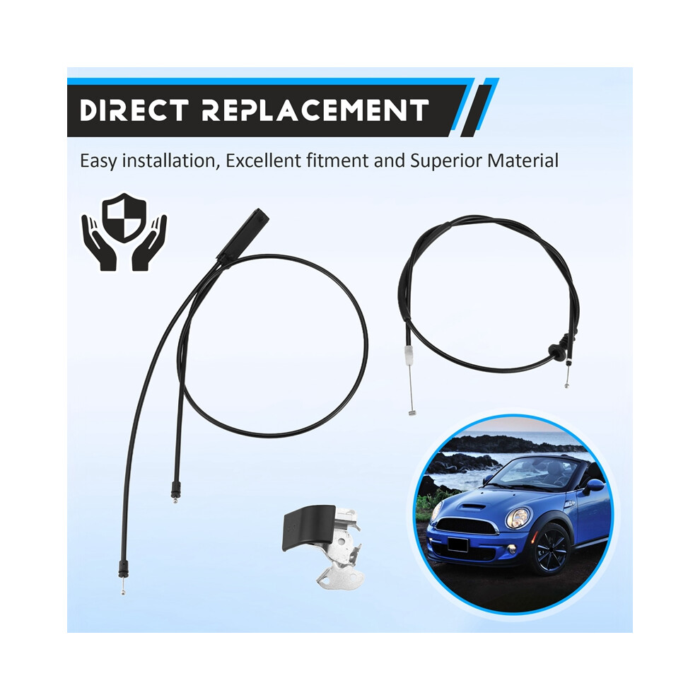 Car Hood Release Cables And Handle Set For R55 R56 R57 R58 R59 2007-2015 51232751378 51237148865 51237149591 4851161961190