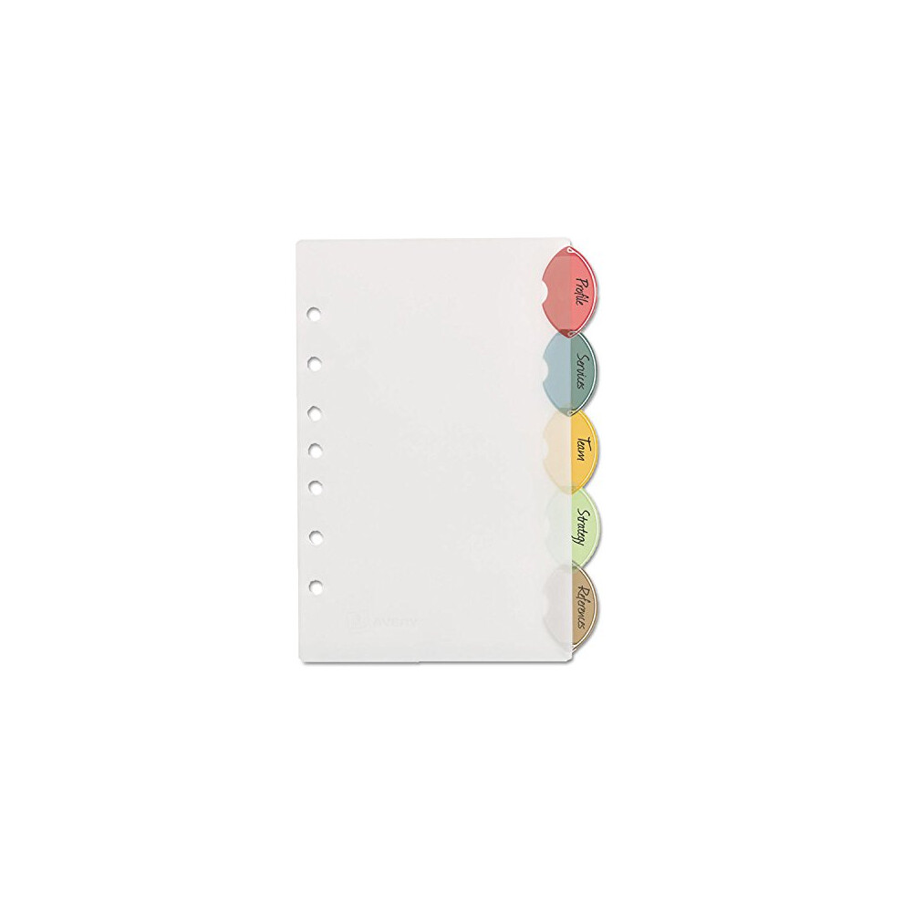 Photos - Other Office Equipment Avery 11118 Mini Dividers 5/ST 5-1/2-Inch x8-1/2-Inch 7-Hole Punch Multi AVE11118