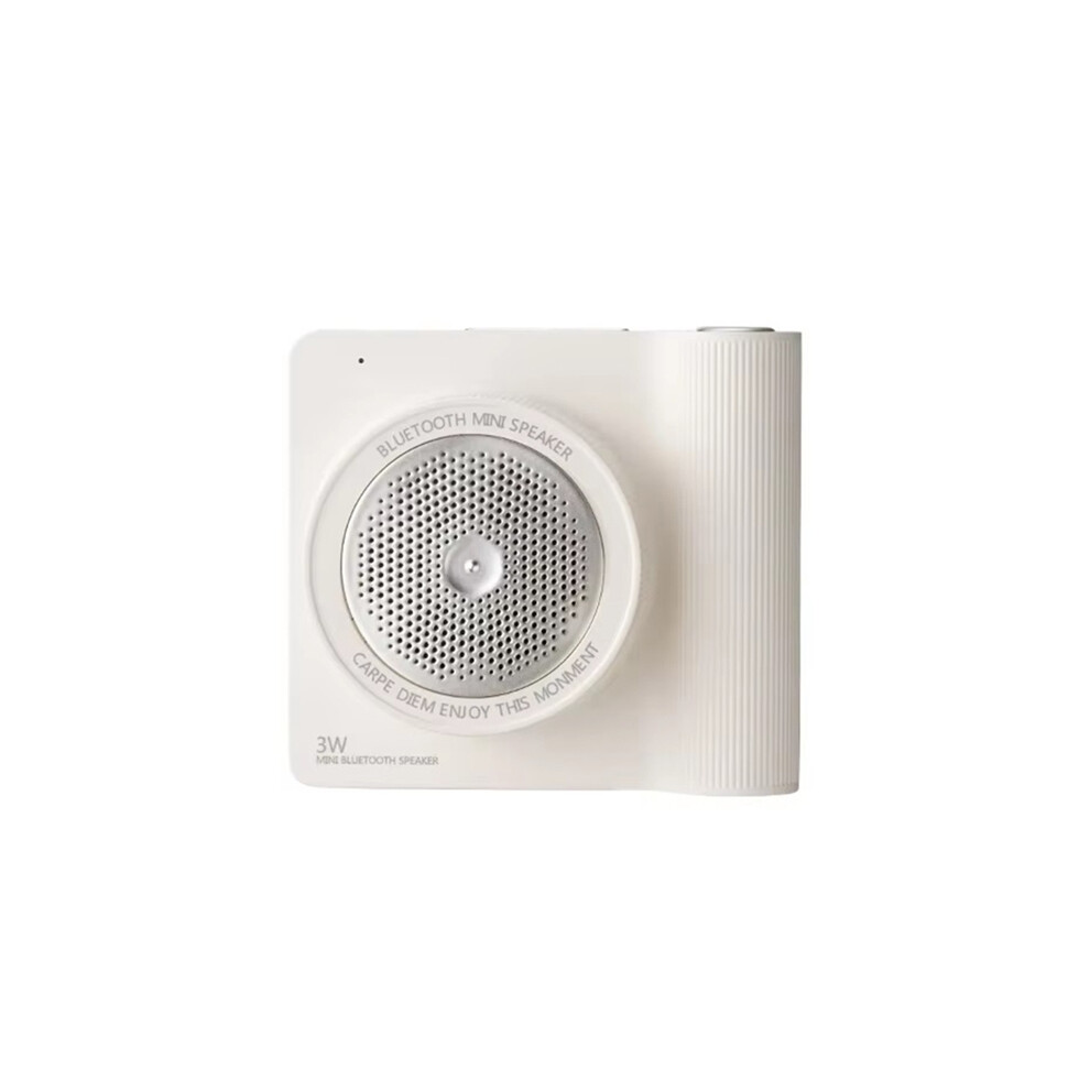 Multifunctional Wireless Bluetooth Speaker Small Cell Phone Selfie Camera Bt5.4 Shape For Outdoor Elegant White 4851161965808