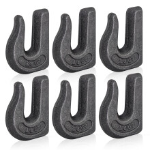 AyA Gear Weld-on Grab Chain Hook 3/8-in Heavy Duty Tow Hook G70 Forged Steel Tractor Hook Weldable for Car Truck SUV RV UTV Tractors (6Pcs)