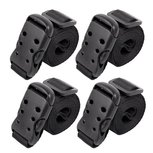 Ayaport Utility-stropper med sp?nde 48"""" Quick-Release Justerbare Nylonstropper Sort 4 Pack 1