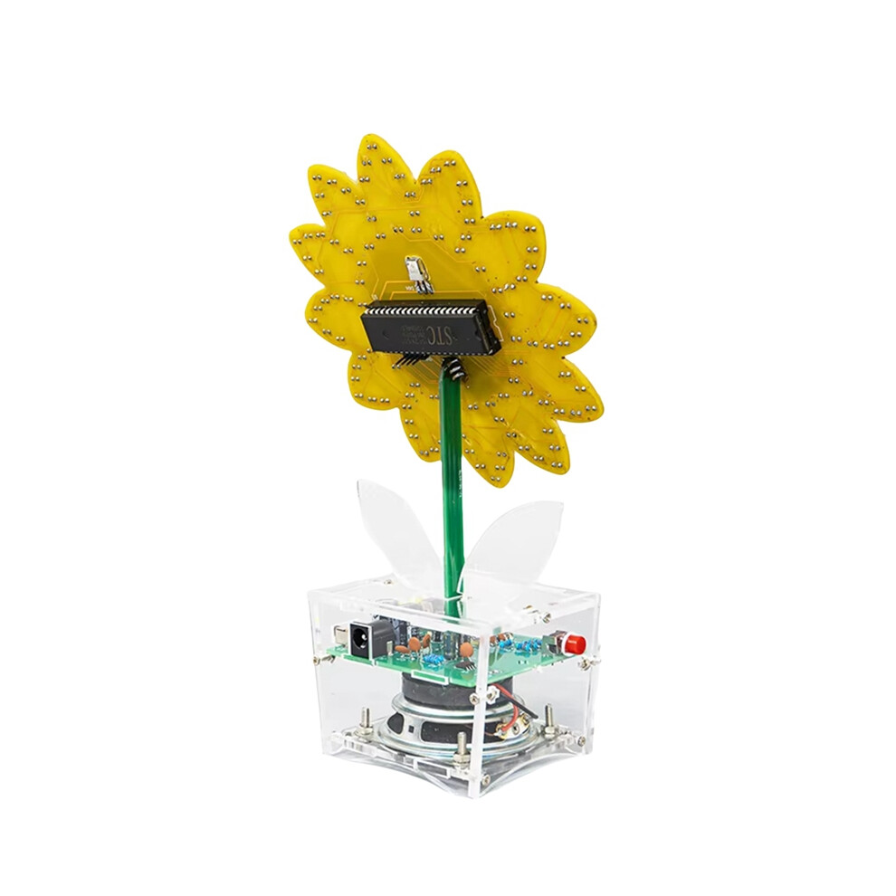 Led Colorful Sunflower Bluetooth Speaker Kit Music Spectrum Fun Electronic Production Diy Welding Practice 4851161963552