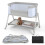 Costway Baby Bedside Cot Folding Sleeper Crib Portable With Adjustable Heights 1