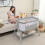 Costway Baby Bedside Cot Folding Sleeper Crib Portable With Adjustable Heights 9
