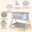 Costway Baby Bedside Cot Folding Sleeper Crib Portable With Adjustable Heights 7