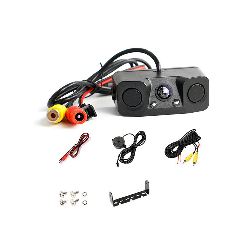 Car Parking Sensor 3In1 Night Vision 2 Radar Detector Sensors Alarm Reverse Backup Rear View Camera 4851161964306