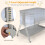 Costway Baby Bedside Cot Folding Sleeper Crib Portable With Adjustable Heights 4