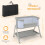 Costway Baby Bedside Cot Folding Sleeper Crib Portable With Adjustable Heights 6