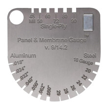 Upgraded Panel & Membrane Gauge Shingle, Replaces Shingle Gauge, Measuring Thickness and Metal