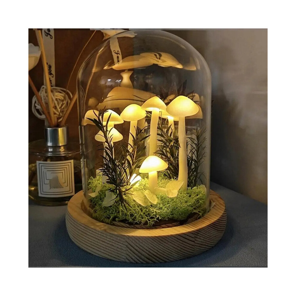 Tlily Small Mushroom Lamp Handmade Night Novelty Night Project Arts And Crafts Light