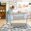 Costway Baby Bedside Cot Folding Sleeper Crib Portable With Adjustable Heights 5