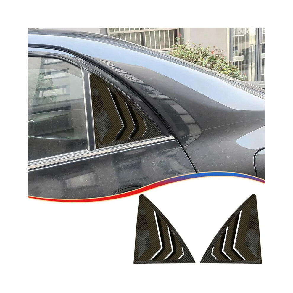 For 2009-2013 Car Rear Louver Window Side Shutter Cover Trim Sticker Vent Scoop Accessories Carbon Fiber 4851161967208