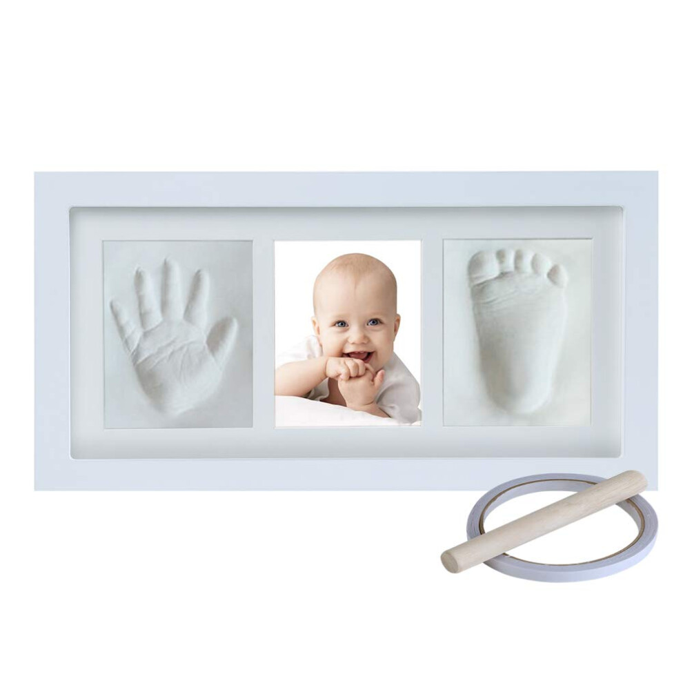 Andenken An Hand- Und Fu Abdr Cke Von Babys, Ungiftiges Bilderrahmen-Set Aus Ton Zur Wand- Und Tischmontage, Dekoration, Perfektes Geschenk Zur B-image