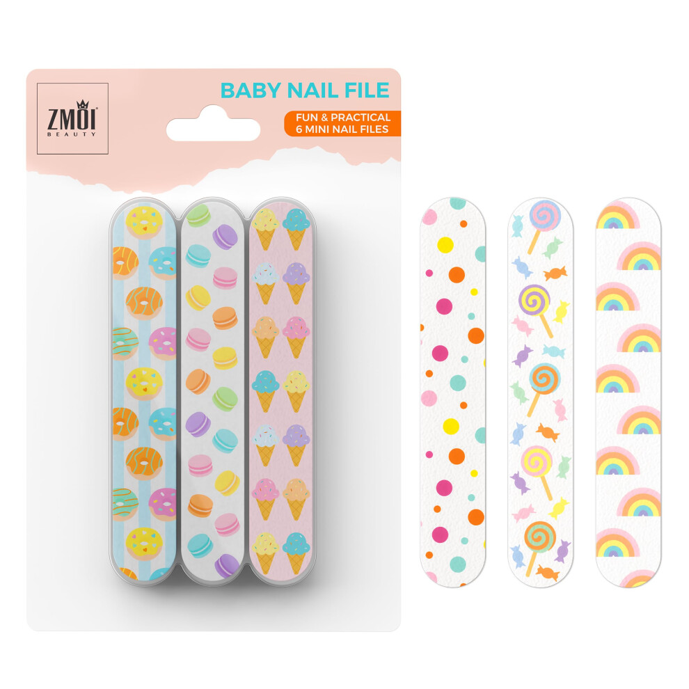 Zmoi Baby Nail File - Colorful Mini Emery Board Gentle Care Nail Files Grooming Essentials Safe For Baby And Toddler