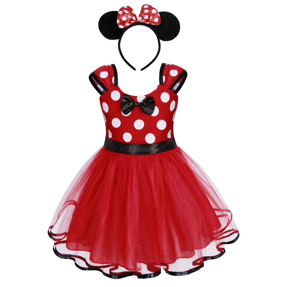 D   guisement de f   te d'anniversaire pour b   b    fille, robe en tulle     pois avec bandeau     pois