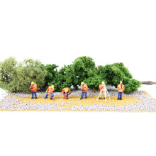 Bachmann Trains - Miniature Scale Figures - Highway Maintenance Crew (6pcs/pk) - HO Scale