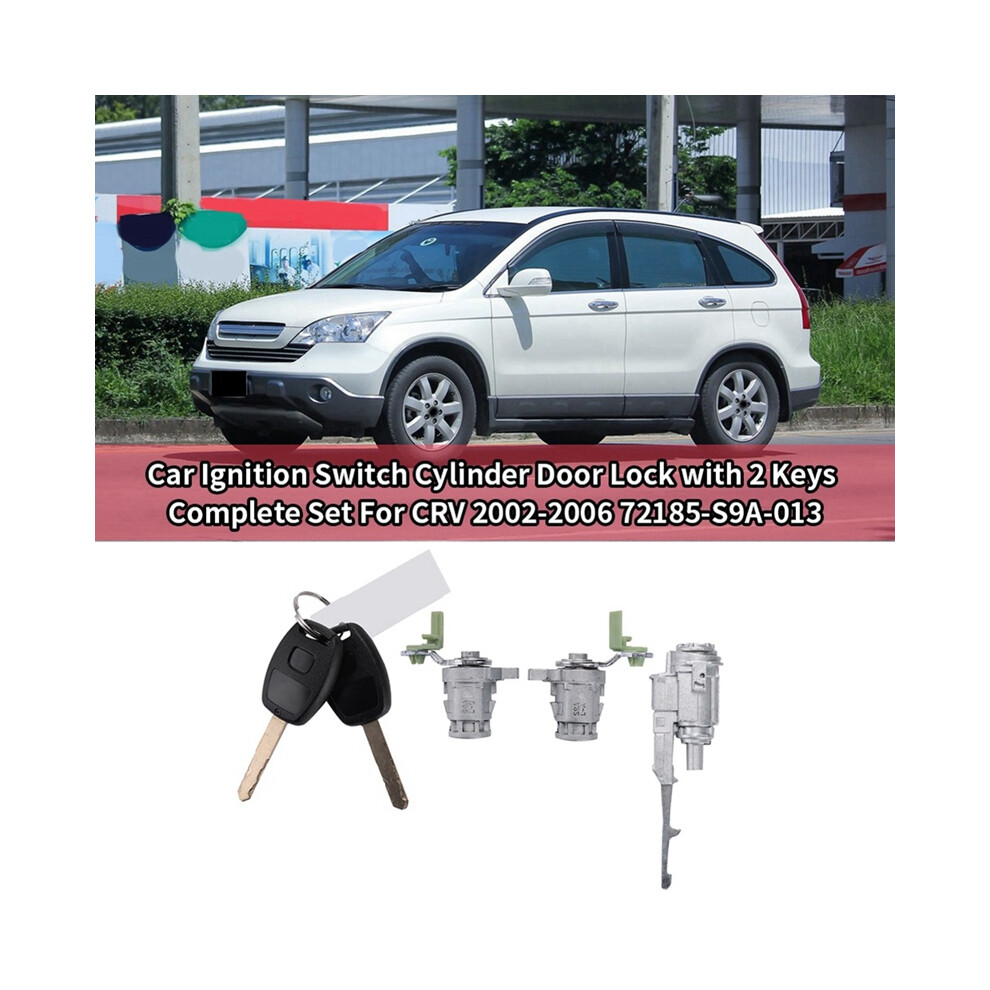 Car Door Lock Cylinder Switch Ignition Barrel Set With Key 72185-S9a-013 For 2002-2006 72185S9a013 4851161969974