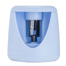Electric Rotary Pencil Sharpener - USB Rechargeable, One-Handed, Lithium Battery, Large Debris Tray, Anti-Slip Base, For Office & School, Blue