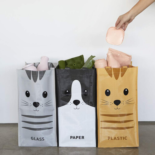 Sacoche - Balvi - Meow - Multicolore - 3 Compartiments - Plastique Recyclé 1