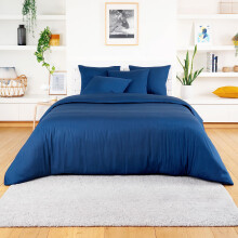 Bambaw 100% Viscose derived from Bamboo Sheet Set Navy Fitted Sheet Soft Bed Sheet Set Summer and Winter Bedding Bedding Set