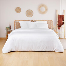 Bambaw 100% Viscose Derived from Duvet Cover Set Cooling Soft Luxury Bedding Set 135x200 cm - White