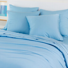 Bambaw Pillowcase 50x75 cm 100% Viscose Derived from Bamboo Pillow Case Pack of 2 Pillowcases Breathable and Soft - Light Blue