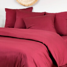 Bambaw Pillowcase 50x75 cm 100% Viscose Derived from Bamboo Pillow Case Pack of 2 Pillowcases Breathable and Soft - Burgundy
