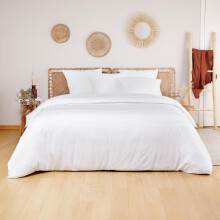 Bambaw White Fitted Sheet King Size | 150x200 cm | 100% Viscose Derived from Bamboo Fitted Sheet King Size | King Size Deep Fitted Sheet | Cool Bed Sh