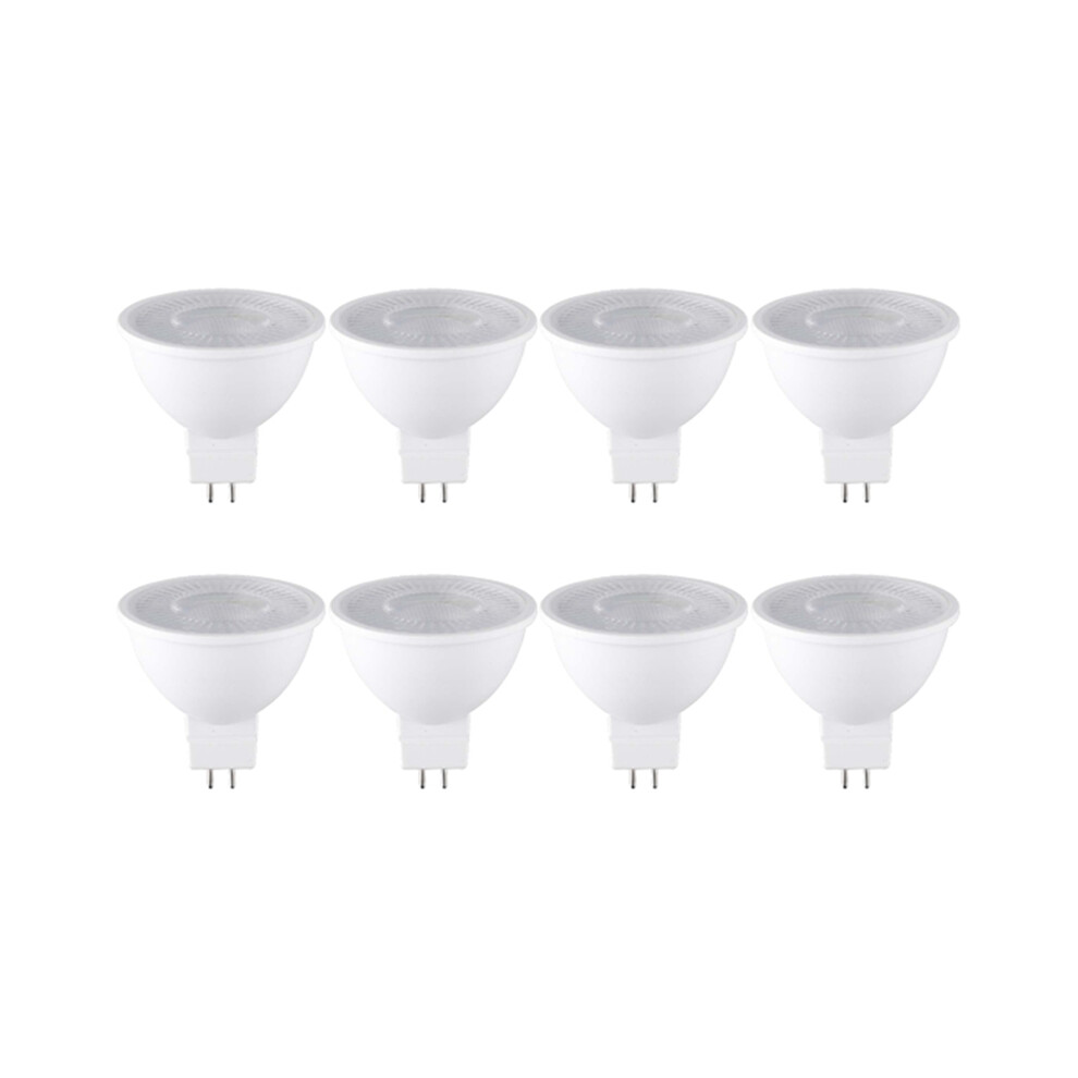 Tlily 8Pcs 7W Mr16 Led Bulb Gu5.3 Base 6000K 520Lm For Ceiling Track Home Use White/Light