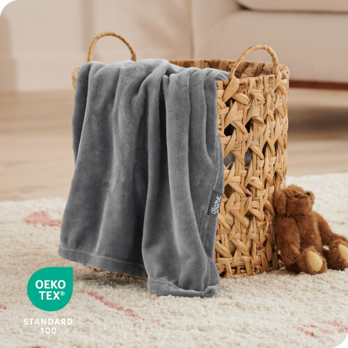Bare Home Fleece Blanket - Baby Blanket - Γκρίζο - Ελαφρύ για Κρεβάτι, Καναπέ, Κάμπινγκ 2
