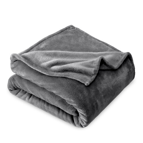 Bare Home Fleece Blanket - Baby Blanket - Γκρίζο - Ελαφρύ για Κρεβάτι, Καναπέ, Κάμπινγκ