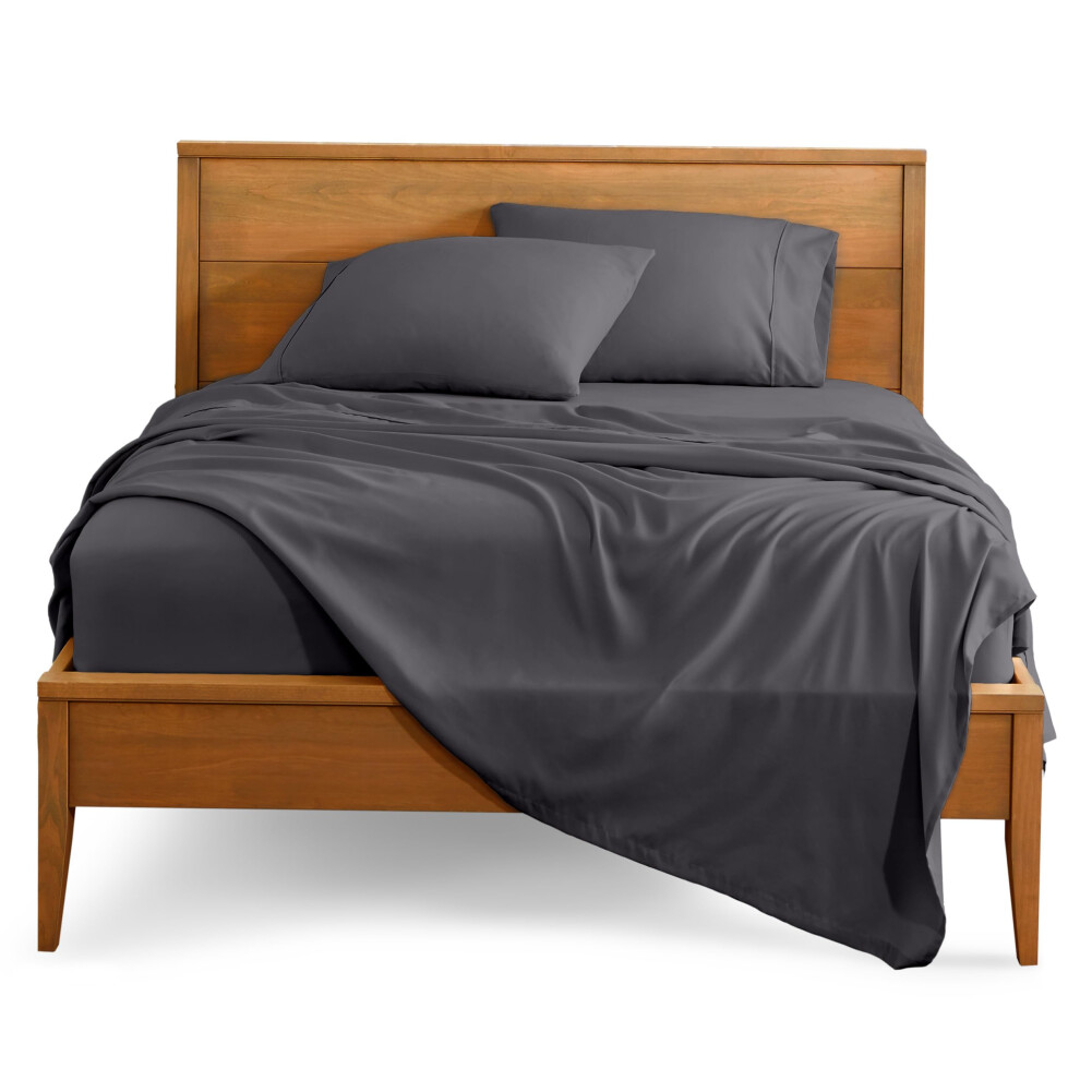 Parure de lit Bare Home - Draps de lit double en microfibre ultra-douce 1800 de luxe - Double brossage - Poches profondes - Ajustement facile - Ensemb