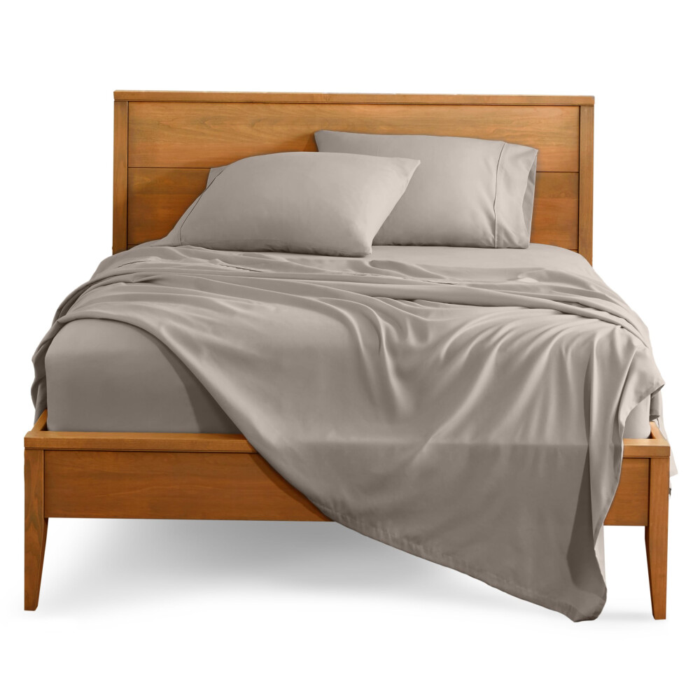 Parure de lit Bare Home - Draps de lit double en microfibre ultra-douce 1800 de luxe - Double brossage - Poches profondes - Ajustement facile - Ensemb