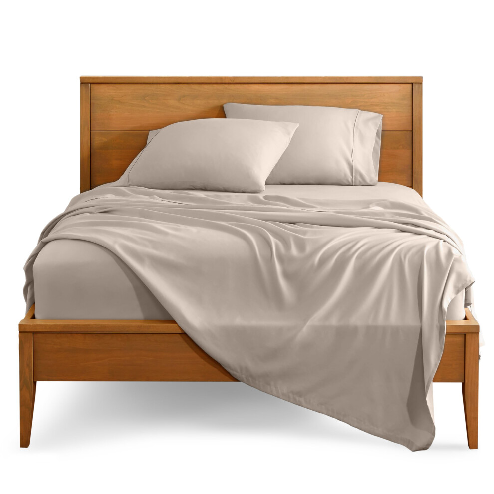 Parure de lit Bare Home pour lit double XL - Draps extra longs en microfibre ultra-douce 1800 de luxe - Double brossage - Poches profondes - Ajustemen