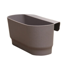 Semi Circular Wall Hanging Railing Flower Plastic Pots Baskets Suitable for Balcony Fence Garden Outdoor Indoor B