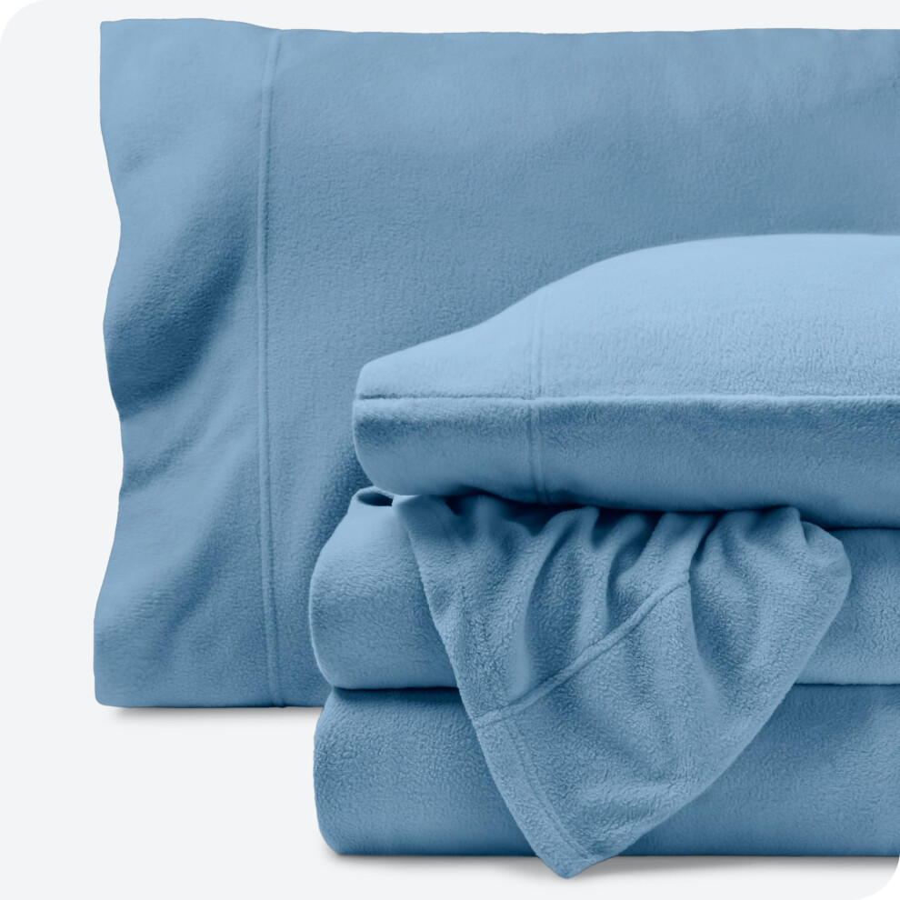 Bare Home Super Soft Fleece Sheet Set - Twin Extra Long Size - Extra Plush Polar Fleece No-Pilling Bed Sheets - All Season Cozy Warmth (Twin XL