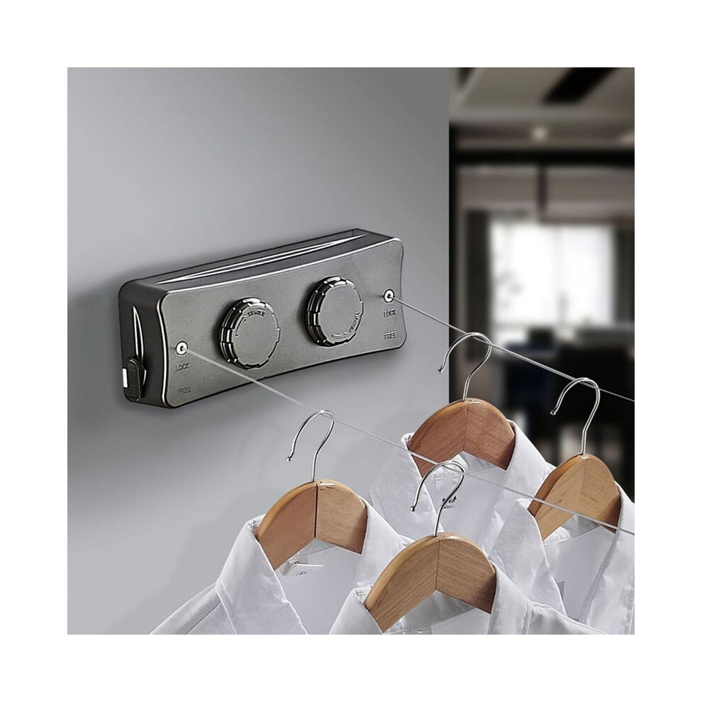 Retractable Clothes Drying Rope No-Punch Indoor Double-Line A