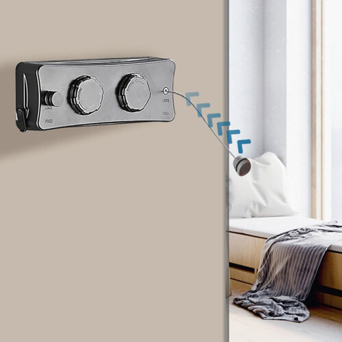 Retractable Clothes Drying Rope No-Punch Indoor Double-Line A 2