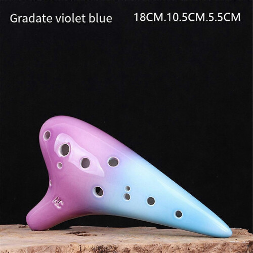 Performance Type 12 Hole Ocarina Middle Tone C AC Ceramic Made Accurate Tone Beginner Teaching Ocarina 12 Hole,D