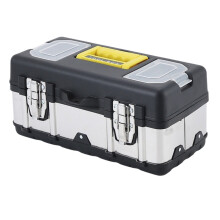 Large Capacity Tool Box Portable Hardware Storage Home Car Repair 20 Inch Stainless Steel