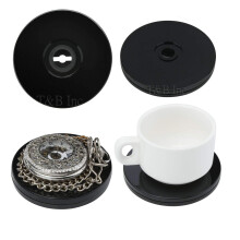 Tambee 4pcs 3inch Acrylique Lazy Lazy Susan Organisateur de plate-forme Revolte Base Acrylique Blanc pour le gteau de table de table pices