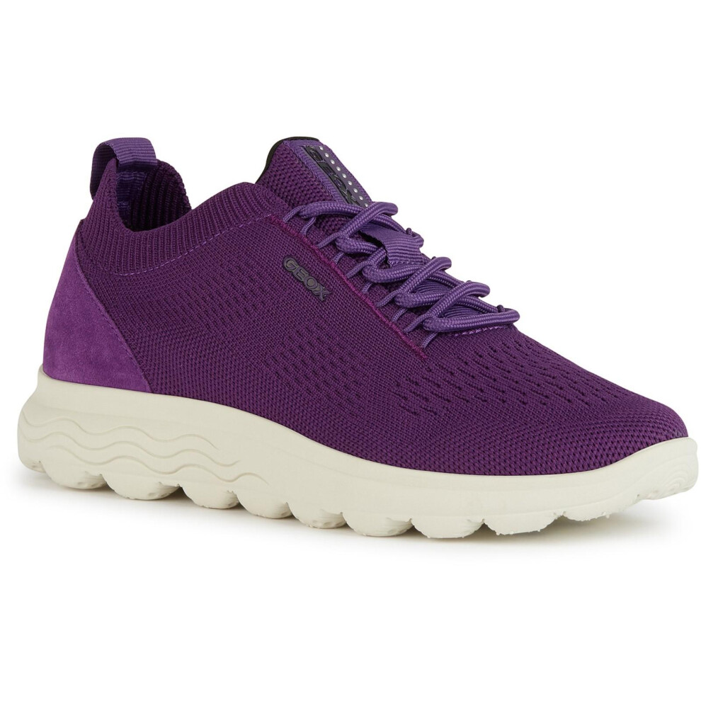 (4 UK, Purple) Geox Womens/Ladies Spherica Leather Trainers