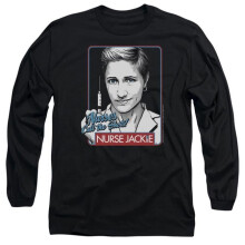 Trevco Sportswear SHO217-AL-5 Nurse Jackie Nurses Call The Shots Adult Long Sleeve T-Shirt, Black - 2X