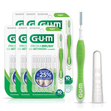 GUM Proxabrush Go-Betweens - Strak - Interdentale Borstels - Zachte Tandenstokers voor Plaque Verwijdering