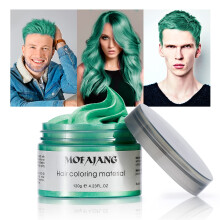 Tijdelijke groene haarkleur wax 4,23oz Instant Hairstyle Mud Cream Haarpomades voor feest, cosplay, nachtclub, maskerade, Halloween. Groen